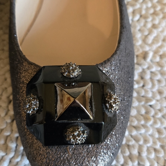 Claudia Ciuti Leather Sparkly Flats Made In Italy - Picture 4 of 6
